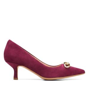 Zapatos De Tacon Clarks Violet55 Trim Mujer Rosas | CLK059RKJ